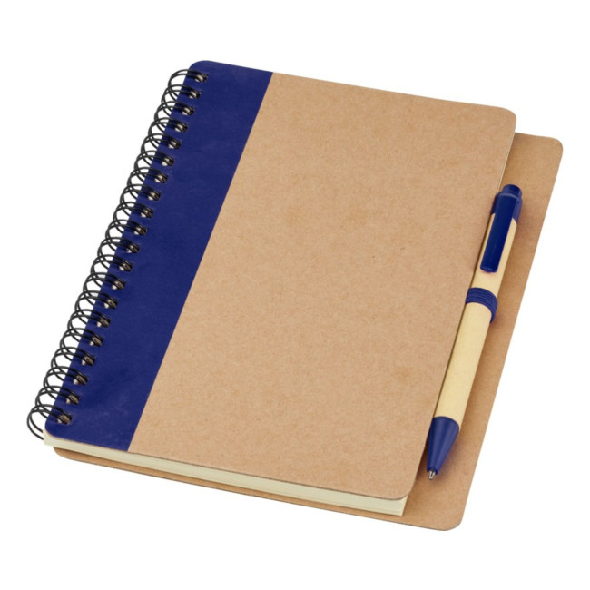 Custom Printed Priestly Recycled Notebook With Pen - Image 1