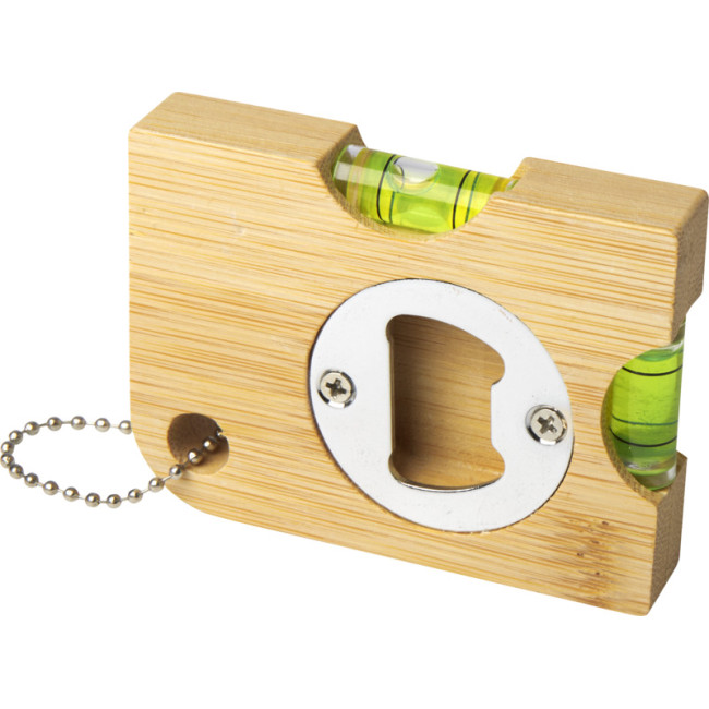 Custom Printed Levo Bamboo Bottle Opener With Level 