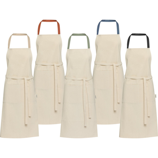 Custom Printed Nia Recycled Cotton Apron 200 g/m²