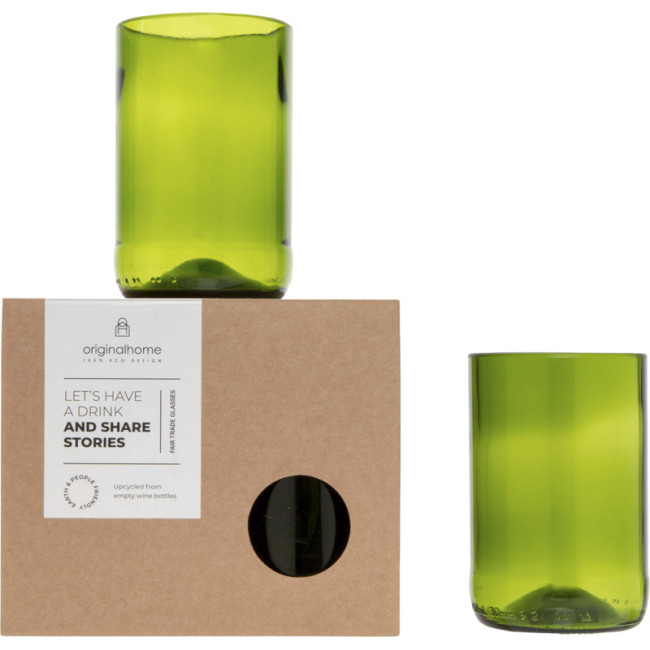 Custom Printed Original Home Glass Set Green 280 ml