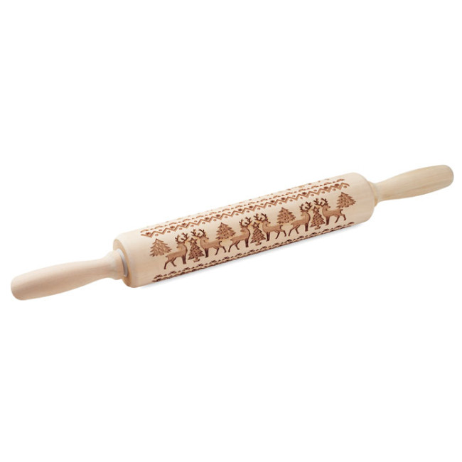 Custom Printed Christmas Pastry Wooden Rolling Pin