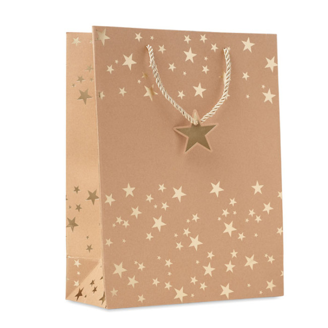 Custom Printed Gift Paper Bag With Christmas Pattern - Image 3