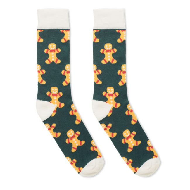 Custom Printed Pair Of Christmas Socks L - Image 2