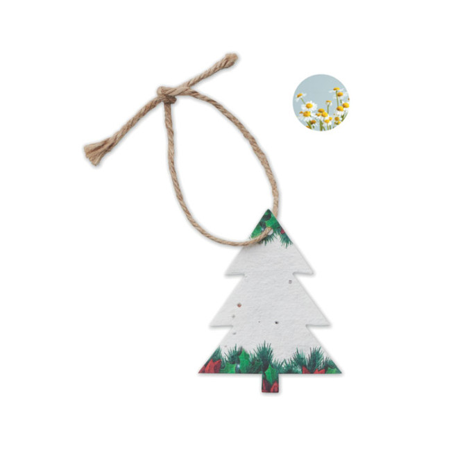 Custom Printed Seed Paper Xmas Ornament Tree