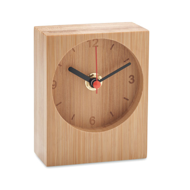 Custom Printed Bamboo Table Clock