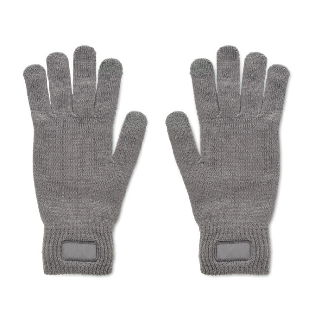 Custom Printed Knitted Gloves In RPET - Image 1