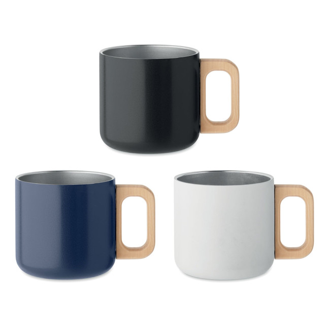 Custom Printed Recycled Double Wall Mug 350ml - Image 1