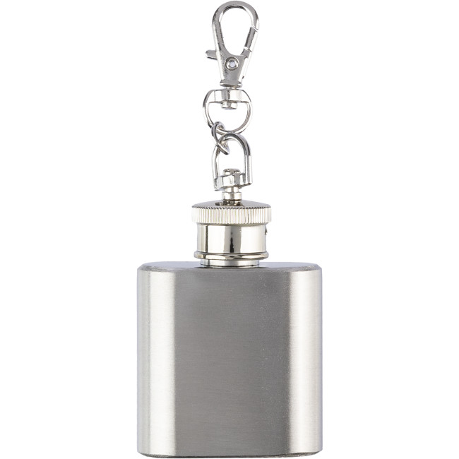 Custom Printed Stainless Steel Hip Flask Keychain 30ml