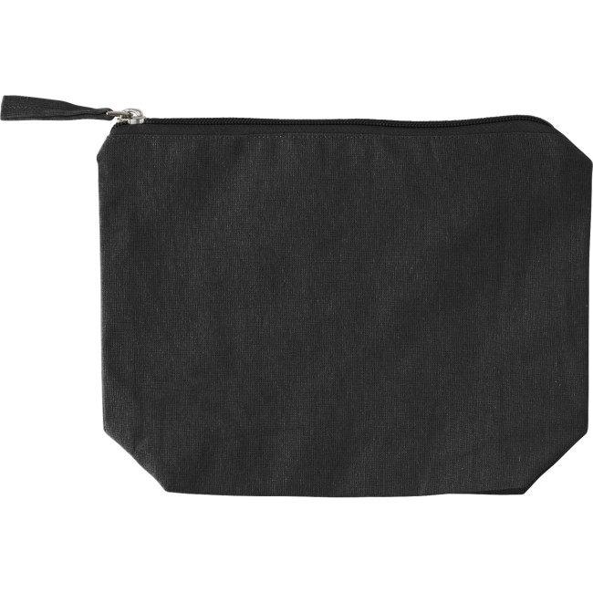 Custom Printed Recycled Cotton Cosmetic Bag 180gsm - Image 2