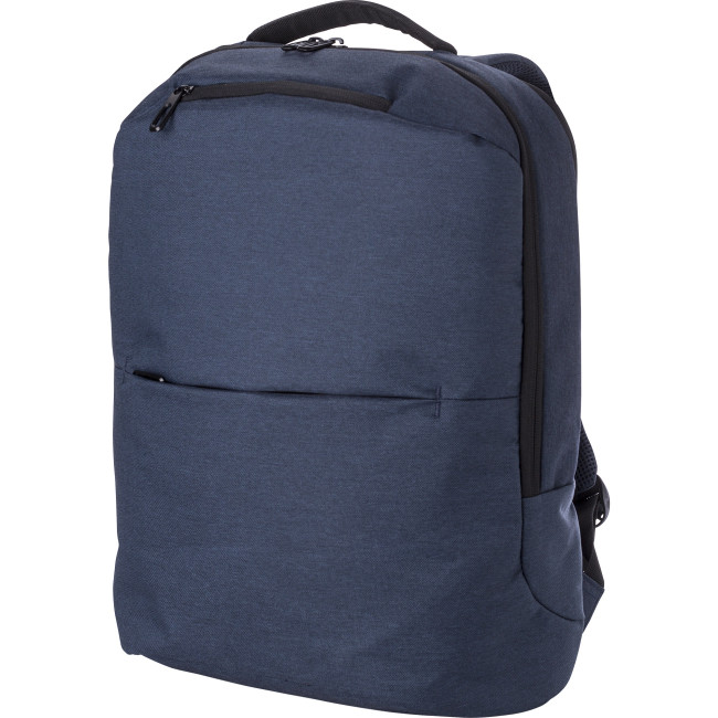 Custom Printed Polyester Laptop Backpack - Image 1