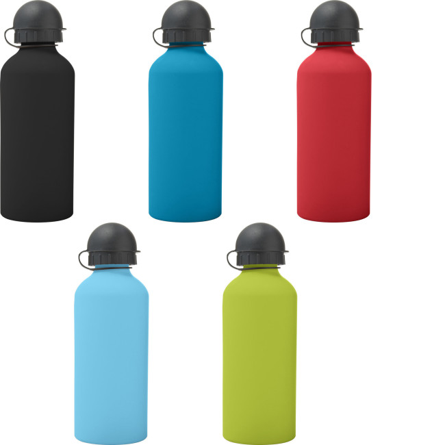 Custom Printed Aluminium single walled water bottle 600ml - Image 1