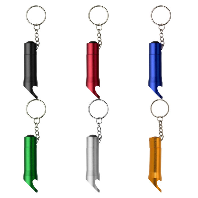 Custom Printed Bottle Opener with torch keyring - Image 1