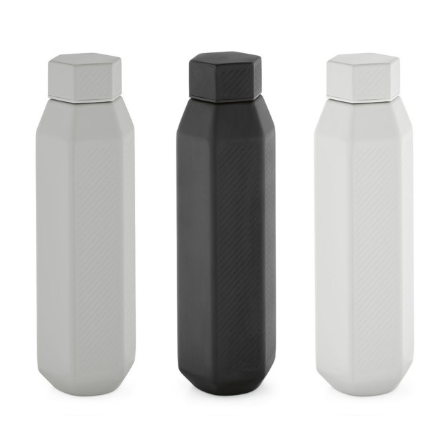 Custom Printed Hexagul Bottle Recycled Stainless Steel 530ml - Image 1