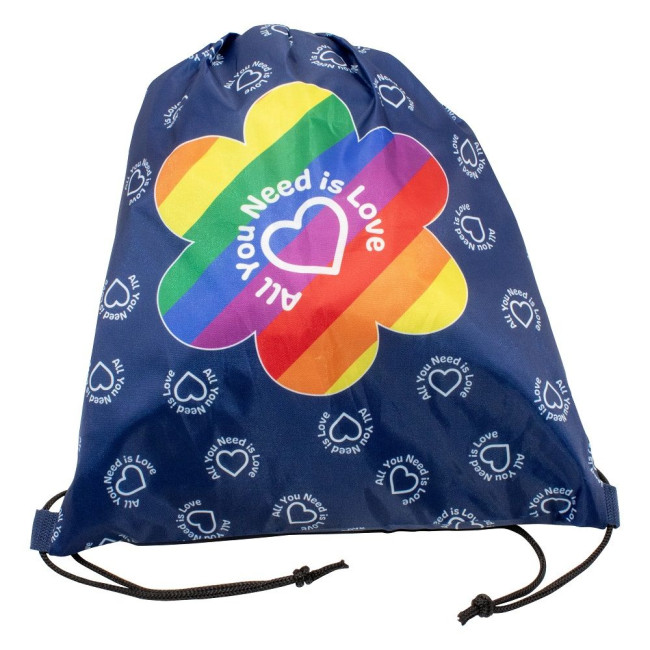 Custom Printed RPET Drawstring Bag - Image 1