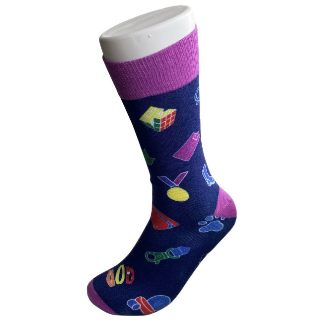 Custom Printed 360 Degree Printed Cotton Socks (Adult Size) - Image 2