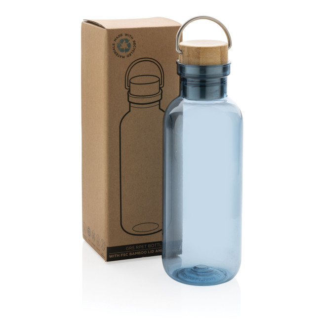 Custom Printed RCS Rpet Bottle With Bamboo Lid And Handle 680ml - Image 4