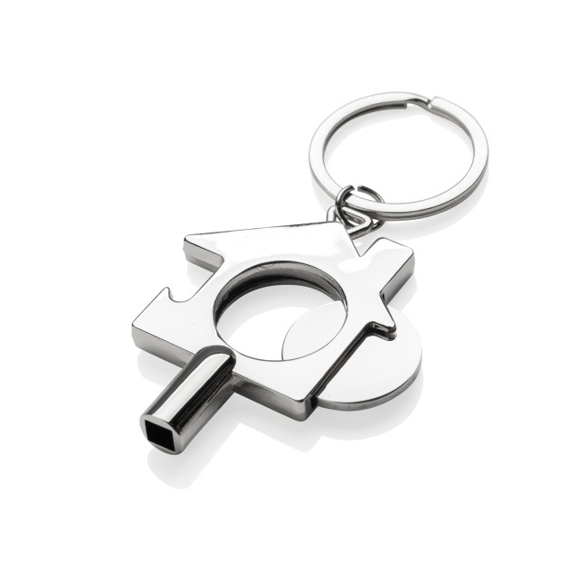 Custom Printed RCS Recycled Zinc Alloy 3 In 1 Keychain - Image 1