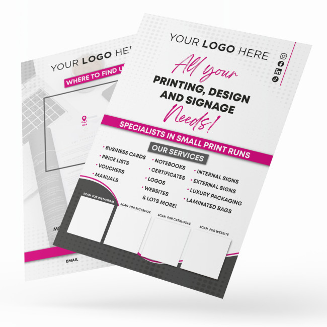 Custom Printed A4 Promotional Flyers (150gsm)