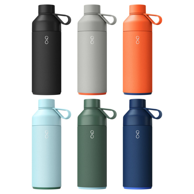 Custom Printed Big Ocean Bottle Vacuum Insulated Water Bottle 1000ml - Image 1