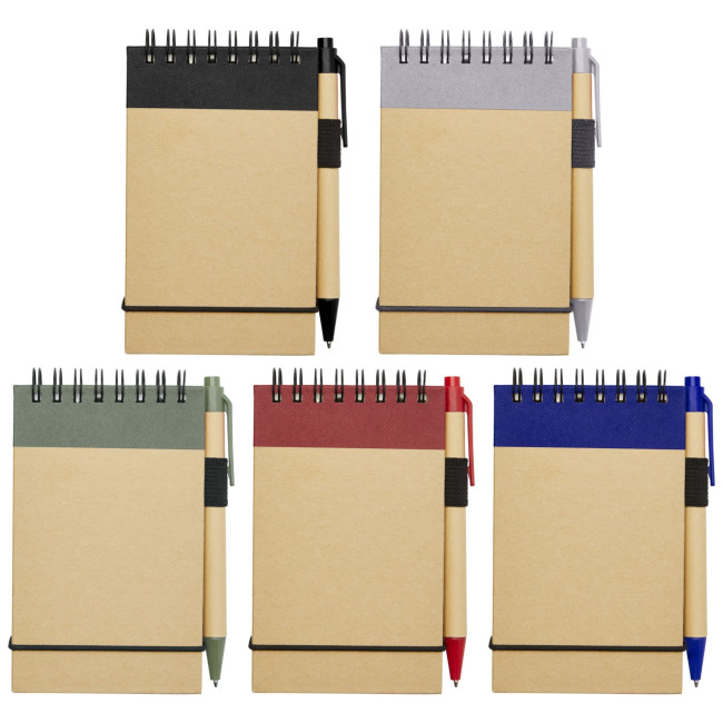 Custom Printed Zuse A7 Recycled Jotter Notepad With Pen - Image 1