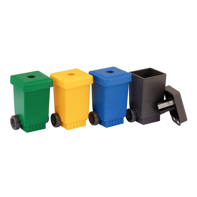 Custom Printed Green & Good Wheelie Bin Pencil Sharpener - Recycled