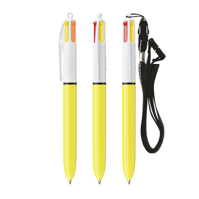 Custom Printed BIC 4 Colours Sun With Lanyard Ballpen Digital - Image 3