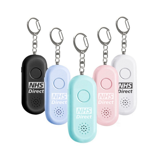 Custom Printed Rechargeable Personal Alarm Keyring with Torch