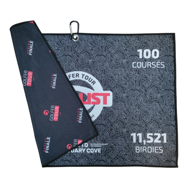 Custom Printed Waffle Tri-Fold Golf Towel