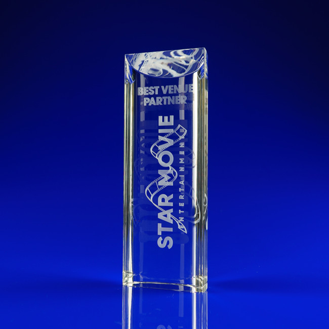 Custom Printed Strata Crystal Award - Image 3