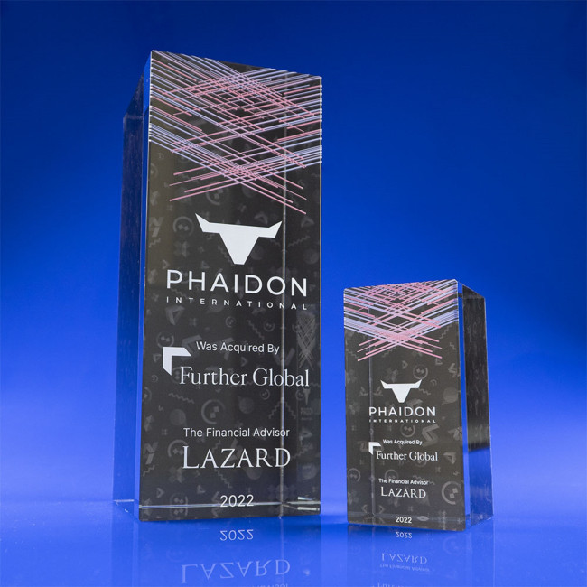 Custom Printed Rectangle Crystal Award, 250 - Image 2