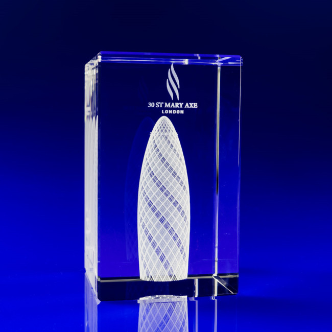 Custom Printed Rectangle Crystal Award, 150 - Image 1