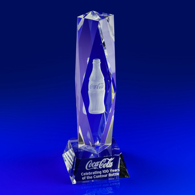 Custom Printed President Crystal Award, 298