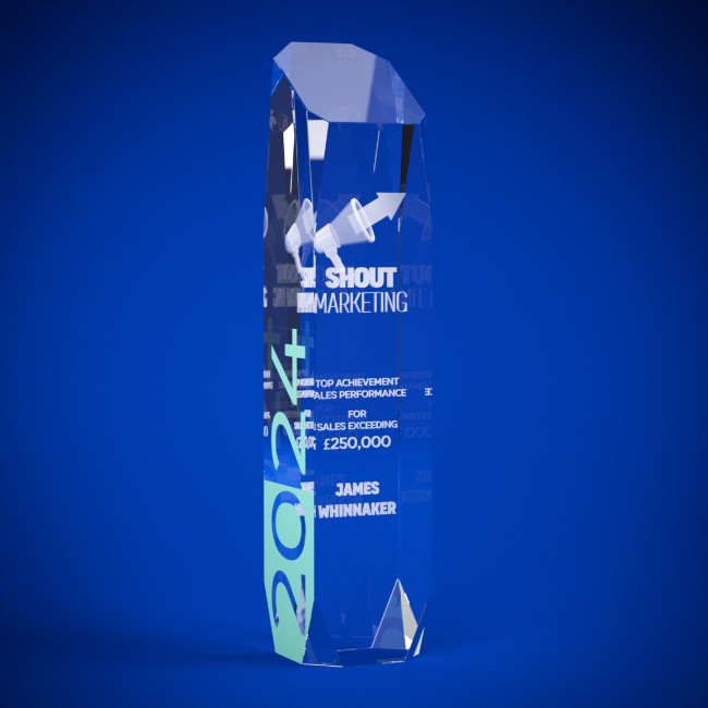 Custom Printed Onyx Crystal Award - Image 2