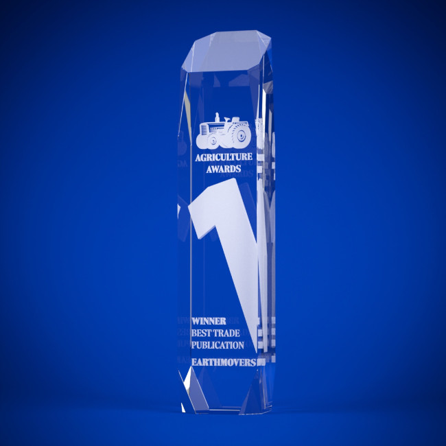 Custom Printed Onyx Crystal Award - Image 5