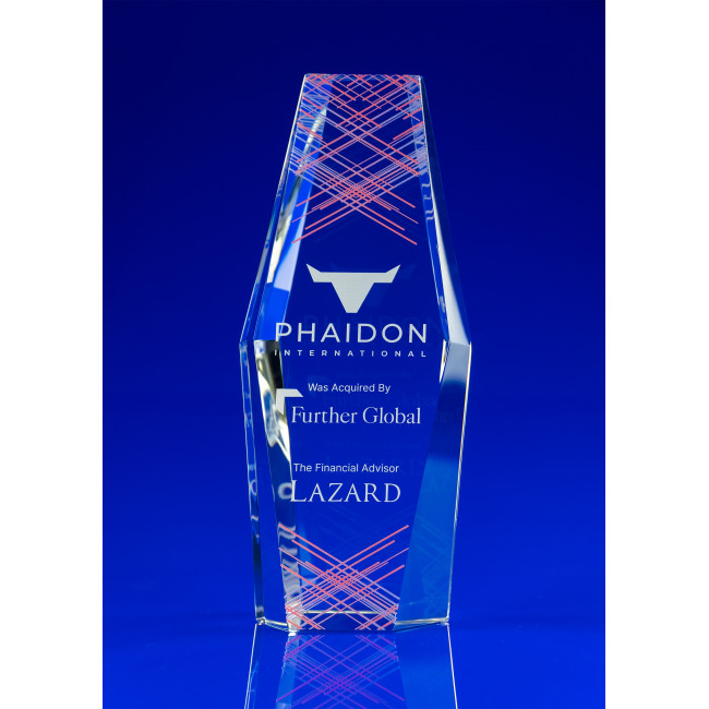 Custom Printed Matrix Crystal Award - Image 1