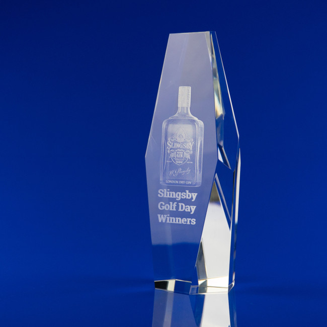 Custom Printed Matrix Crystal Award - Image 3