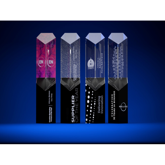 Custom Printed Magna Crystal Award - Image 1