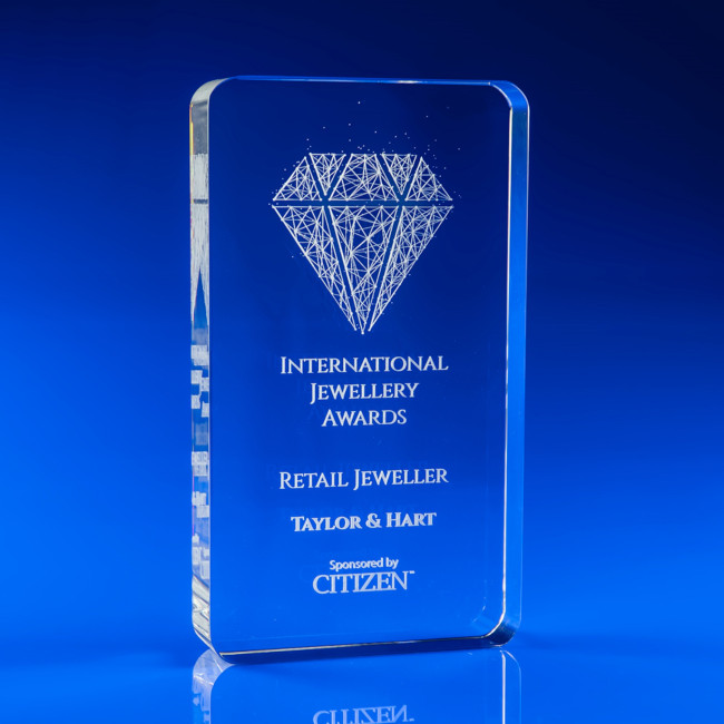 Custom Printed Limelight Crystal Award, 190 - Image 1