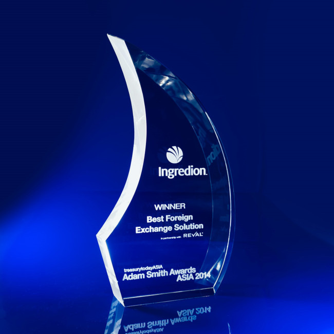 Custom Printed Breeze Crystal Award - Image 2