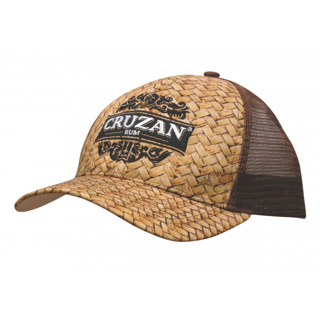 Custom Printed Cane Print Cap with Mesh Back