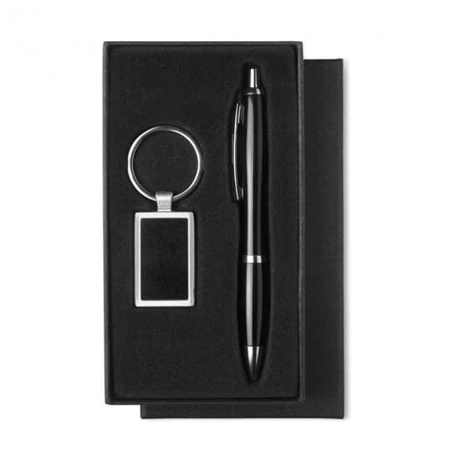 Custom Printed Ball pen and key ring set - Image 1