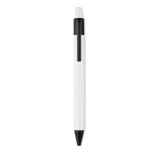 Custom Printed Plastic Push type pen blue in - Image 10