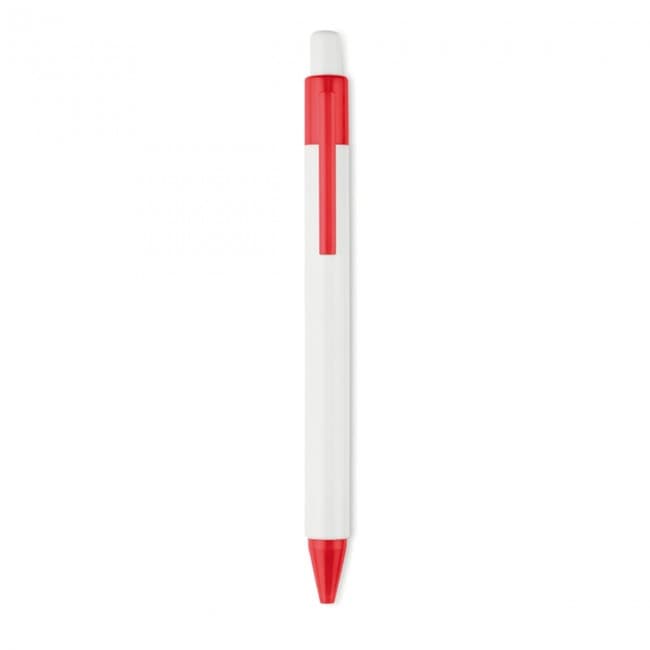 Custom Printed Plastic Push type pen blue in - Image 8