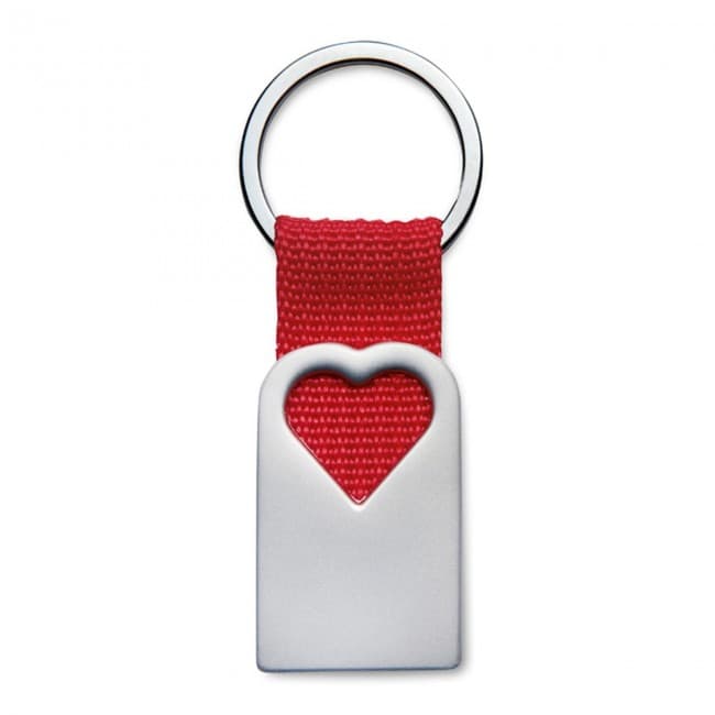 Custom Printed Heart Metal Keyring - Image 4