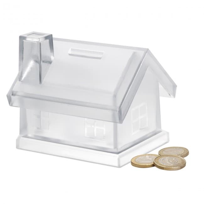 Custom Printed Plastic House Coin Bank - Image 2