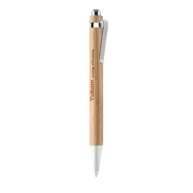 Custom Printed Bamboo Automatic Ballpen - Image 3