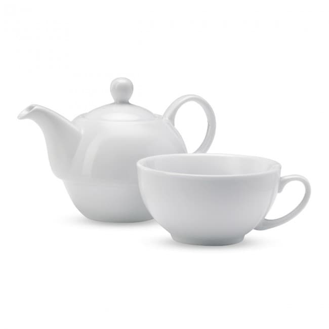 Custom Printed Teapot And cup Set 400ml - Image 10