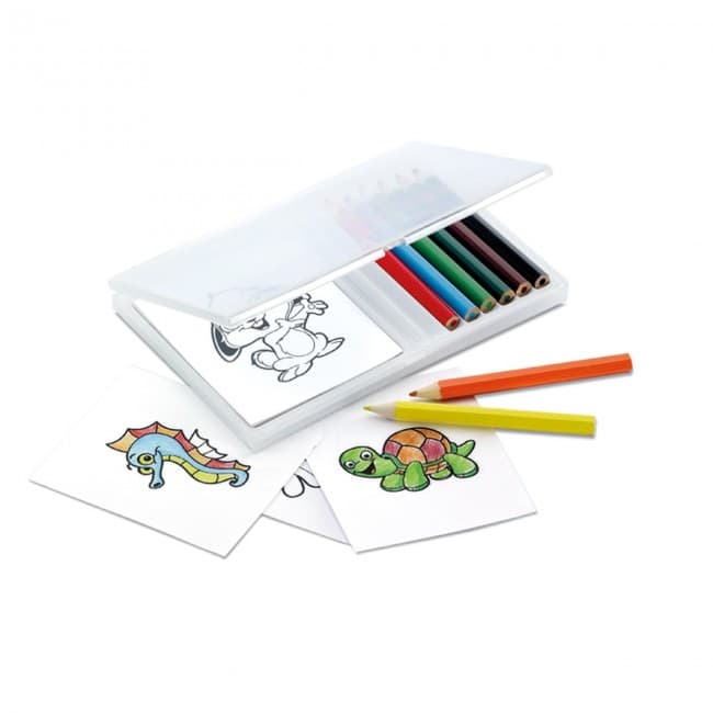 Custom Printed Wooden Pencil Colouring Set - Image 1