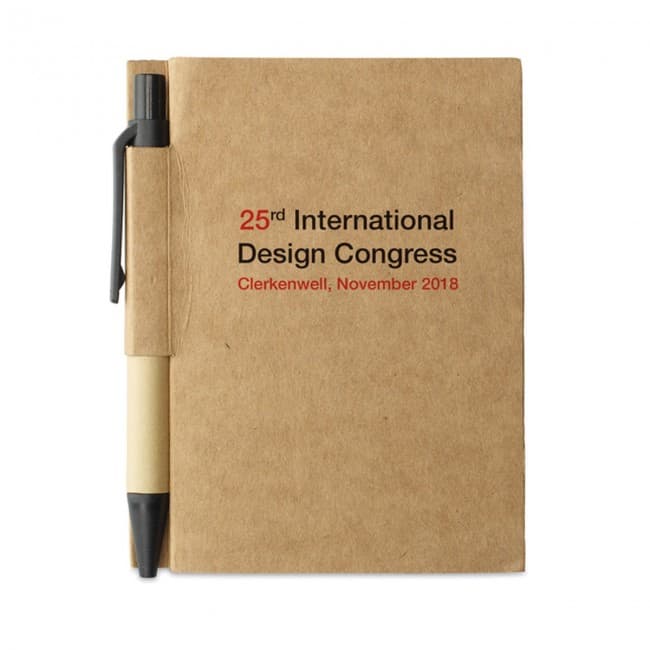 Custom Printed Recycled Notebook With Pen - Image 6