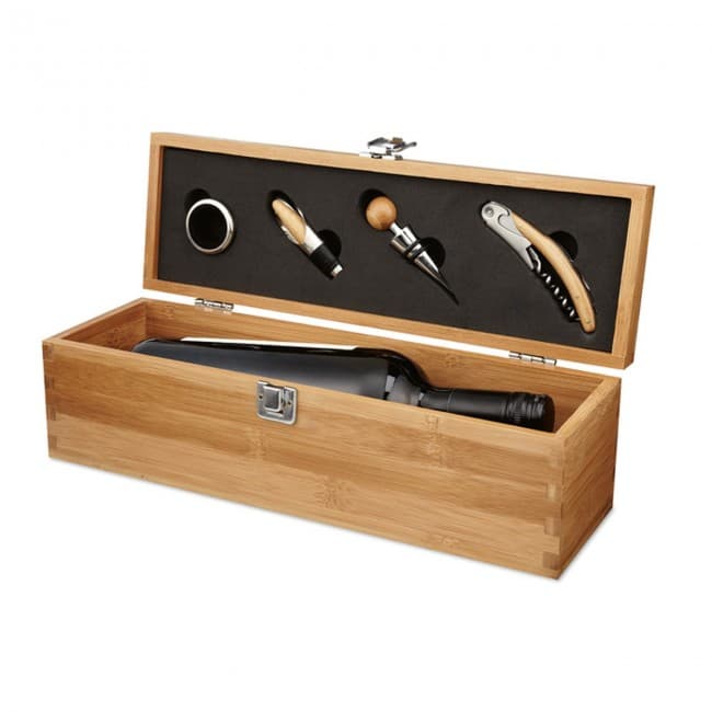 Custom Printed Wine Set In Bamboo Box - Image 12